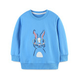 Kids Cute Rabbit Embroidered Sweatshirt GASD-8271