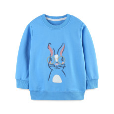 Kids Cute Rabbit Embroidered Sweatshirt GASD-8271