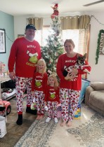 Christmas Print Family Home Parent-child Pyjamas Set GSGS-0683