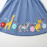 Kids Girl's Polka Dot Embroidered Princess Dress GASD-1560