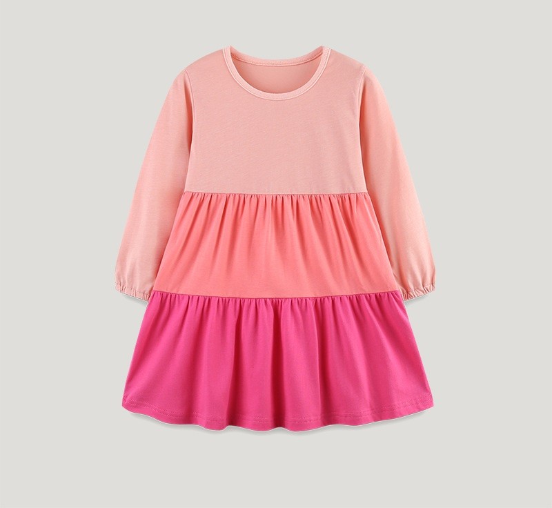 2026 Kids Girl's Color Block Casual Princess Dress GASD-1563 | DF -  www.dear-fashion.com