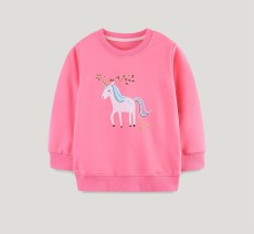 Kids Girls Cartoon Unicorn Pattern Sweatshirt GASD-8265