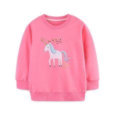 Kids Girls Cartoon Unicorn Pattern Sweatshirt GASD-8265