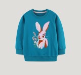 Kids Girls Cartoon Embroidery Long Sleeve Sweatshirt GASD-8264