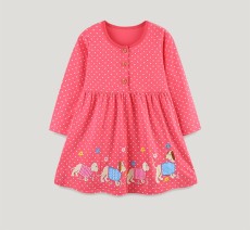 Kids Girls Print Polka Dot Princess Dress GASD-1559