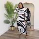 Color Block Padded Waistless Slim Long Dress SFY-558