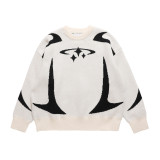 Long Sleeve Loose Knits Print Sweater GBLH-9878#