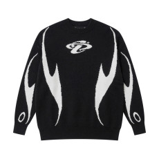Print  Long Sleeve Loose Knits Sweater GBLH-90333#