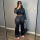 Suit Leather Coat Sport Pants 2 Piece Set LSD-2257