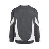Long Sleeve Loose Knits Print Sweater GBLH-9878#