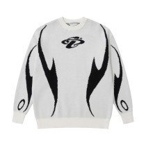 Print  Long Sleeve Loose Knits Sweater GBLH-90333#
