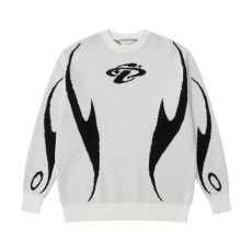 Print  Long Sleeve Loose Knits Sweater GBLH-90333#