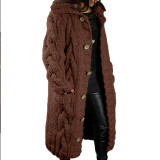 Plus Size Long Sleeve Cardigan Sweater Coat GBLH-92288#
