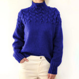 Solid Color High Collar Sweater GBLH-9856#