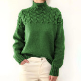 Solid Color High Collar Sweater GBLH-9856#