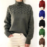 Solid Color High Collar Sweater GBLH-9856#