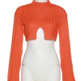 Long Sleeve Tight Irregular Sweater GBLH-9815#