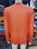 Long Sleeve Round Neck Thin Knit Top GBLH-9853#