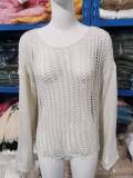 Beach Hollow Out Sunscreen Knit Top GBLH-9859#