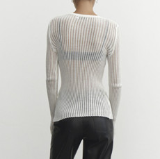 Long Sleeve Round Neck Thin Knit Top GBLH-9853#