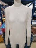 Long Sleeve Round Neck Thin Knit Top GBLH-9853#