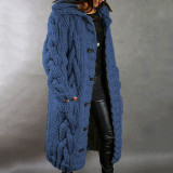 Plus Size Long Sleeve Cardigan Sweater Coat GBLH-92288#