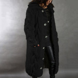 Plus Size Long Sleeve Cardigan Sweater Coat GBLH-92288#