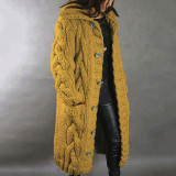 Plus Size Long Sleeve Cardigan Sweater Coat GBLH-92288#