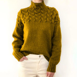 Solid Color High Collar Sweater GBLH-9856#