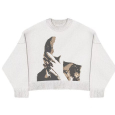 Fashion Print Long Sleeve Loose Knits Sweater GBLH-9879#