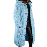 Plus Size Long Sleeve Cardigan Sweater Coat GBLH-92288#
