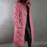 Plus Size Long Sleeve Cardigan Sweater Coat GBLH-92288#