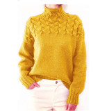 Solid Color High Collar Sweater GBLH-9856#