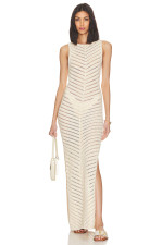 Sleeveless Knits Solid Color Maxi Dress GBLH-133202#