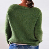 Long Sleeve Solid Color Knits Sweater GBLH-2536#