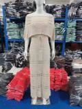 Fashion Knits Hollow Out Tie Shawl Long Dress GBLH-131575#