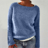 Long Sleeve Solid Color Knits Sweater GBLH-2536#