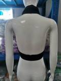 High Neck Irregular Backless Sweater Vest GBLH-9805#
