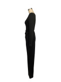Solid Color Irregular Off Shoulder Casual Two Piece Pants Set SFY-577