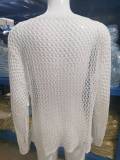 O Neck Loose Hollow Out Knits Top GBLH-9818#