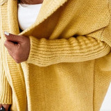 Hooded Collar Knit Bat Sleeve Loose Sweater GBLH-2101#