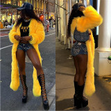 Thickened Faux Fur Long Coat Jacket YNSF-2658