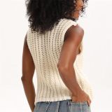 Solid Color Sleeveless Sweater Vest LM-8384