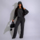 Solid Color Thickened Sweatshirt Casual Loose Pants Set SFY-569