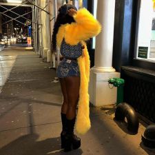 Thickened Faux Fur Long Coat Jacket YNSF-2658