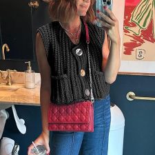 Solid Color Sleeveless Sweater Vest LM-8384