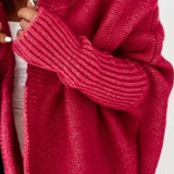 Hooded Collar Knit Bat Sleeve Loose Sweater GBLH-2101#