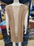 Sexy Cut-out See-through Smocked Beach Dress GBLH-9866#
