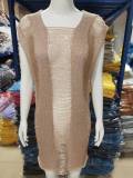 Sexy Cut-out See-through Smocked Beach Dress GBLH-9866#