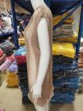 Sexy Cut-out See-through Smocked Beach Dress GBLH-9866#